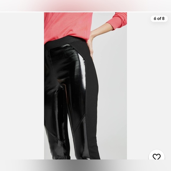 DAVID LERNER Bergen Black Vegan Patent Leather 
Bergen Combo Leggings - Picture 5 of 6